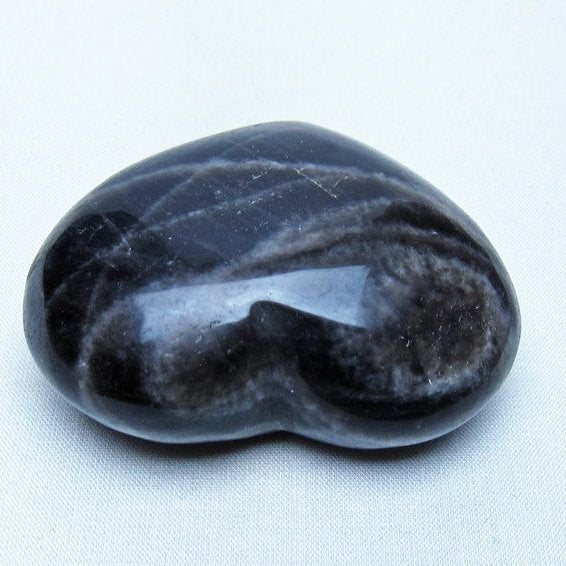 モリオン 置物 黒水晶 ハート 一点物 155-954