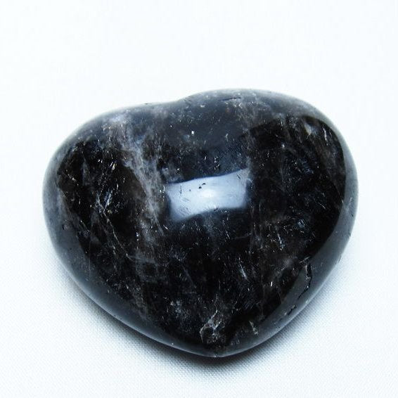 モリオン 置物 黒水晶 ハート 一点物 155-955