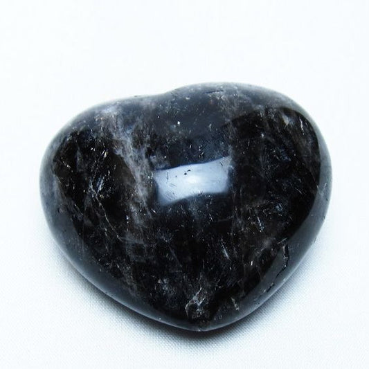 モリオン 置物 黒水晶 ハート 一点物 155-955