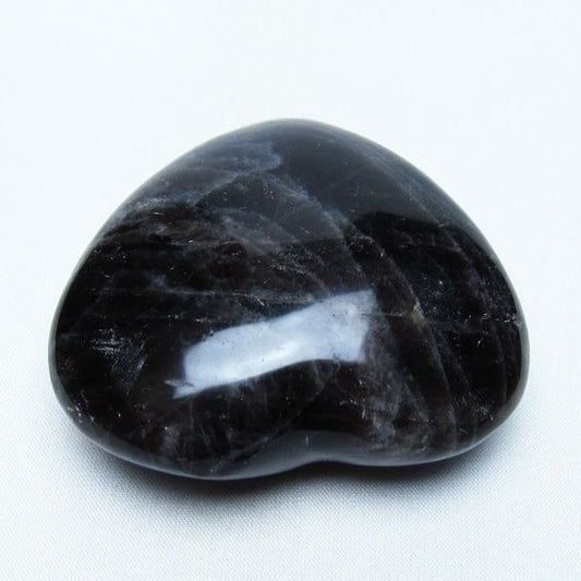 モリオン 置物 黒水晶 ハート 一点物 155-959