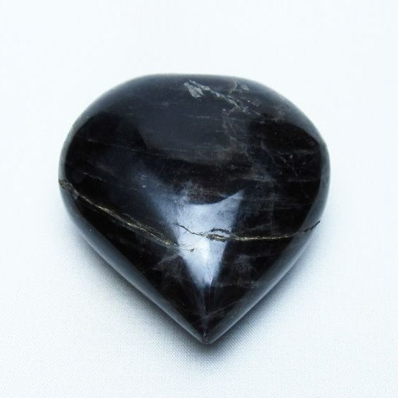 モリオン 置物 黒水晶 ハート 一点物 155-960