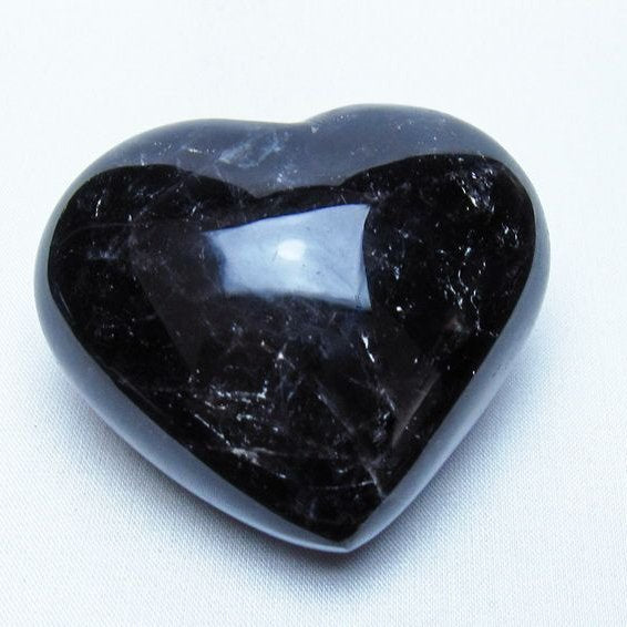 モリオン 置物 黒水晶 ハート 一点物 155-962