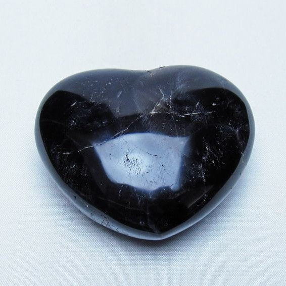 モリオン 置物 黒水晶 ハート 一点物 155-965