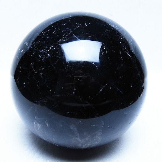 2Kg モリオン 黒水晶 丸玉 117mm スフィア 一点物 161-935