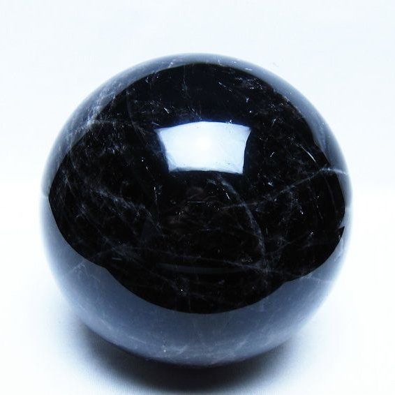 2.4Kg モリオン 黒水晶 丸玉 125mm スフィア 一点物 161-939