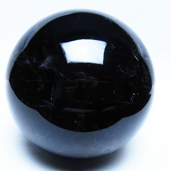 2.6Kg モリオン 黒水晶 丸玉 128mm スフィア 一点物 161-947