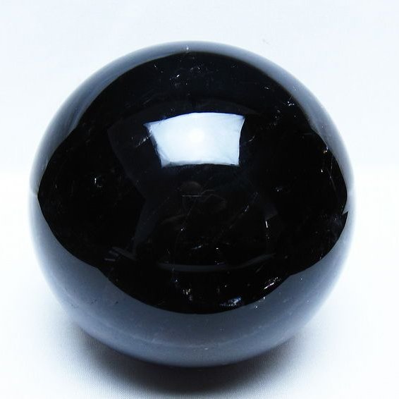 2.3Kg モリオン 黒水晶 丸玉 123mm スフィア 一点物 161-951
