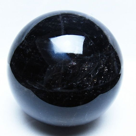 2.3Kg モリオン 黒水晶 丸玉 123mm スフィア 一点物 161-952