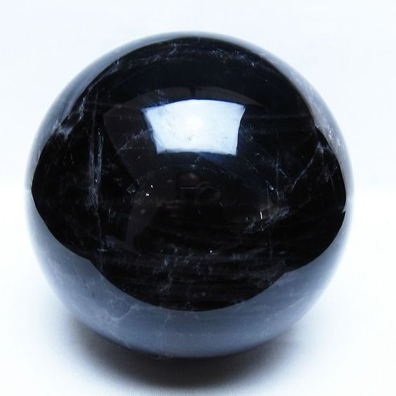 3.6Kg モリオン 黒水晶 丸玉 140mm スフィア 一点物 161-964