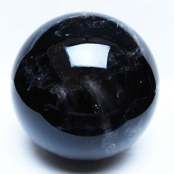 2.7Kg モリオン 黒水晶 丸玉 130mm スフィア 一点物 161-966