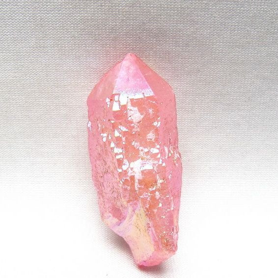 オーラクリスタル 原石 ローズピンク エレスチャル オーラ水晶 一点物 171-8596