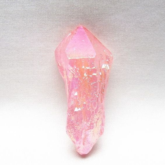 オーラクリスタル 原石 ローズピンク エレスチャル オーラ水晶 一点物 171-8621