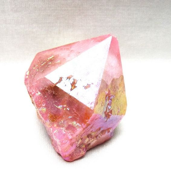 オーラクリスタル 原石 ローズピンク エレスチャル オーラ水晶 一点物 171-8635