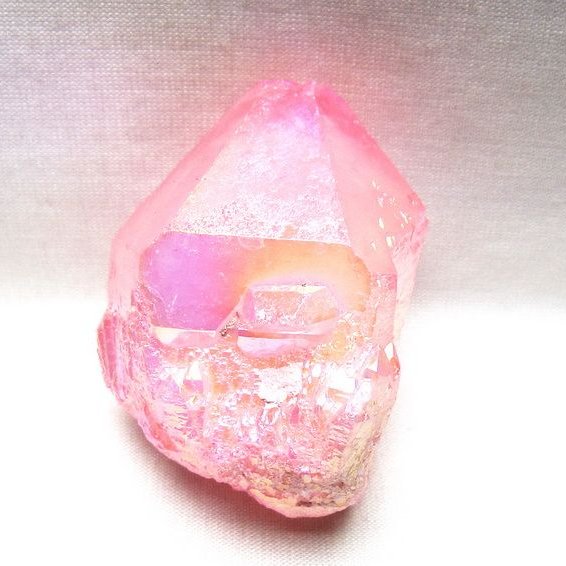 オーラクリスタル 原石 ローズピンク エレスチャル オーラ水晶 一点物 171-8637