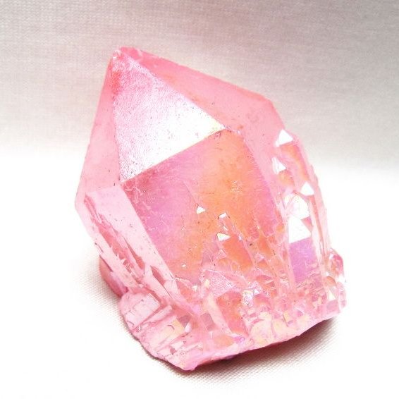 オーラクリスタル 原石 ローズピンク エレスチャル オーラ水晶 一点物 171-8638