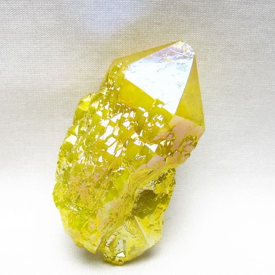 オーラクリスタル 原石 イエロー エレスチャル オーラ水晶 一点物 171-8642