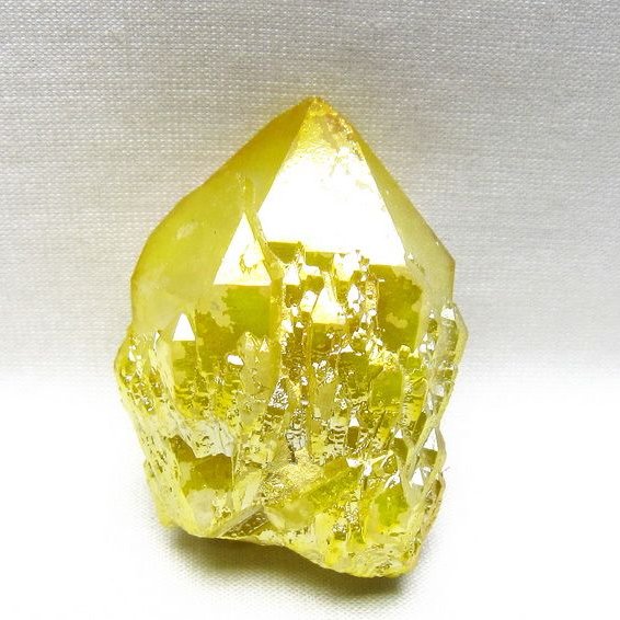 オーラクリスタル 原石 イエロー エレスチャル オーラ水晶 一点物 171-8647