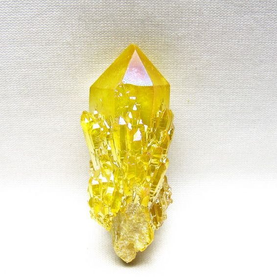 オーラクリスタル 原石 イエロー エレスチャル オーラ水晶 一点物 171-8650