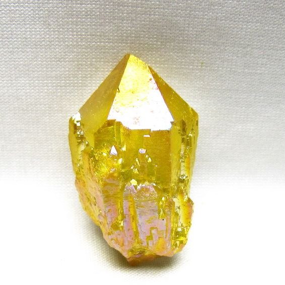 オーラクリスタル 原石 イエロー エレスチャル オーラ水晶 一点物 171-8654