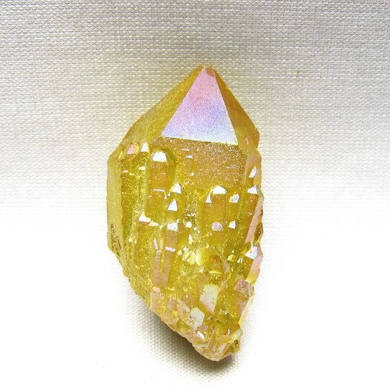 オーラクリスタル 原石 イエロー エレスチャル オーラ水晶 一点物 171-8659