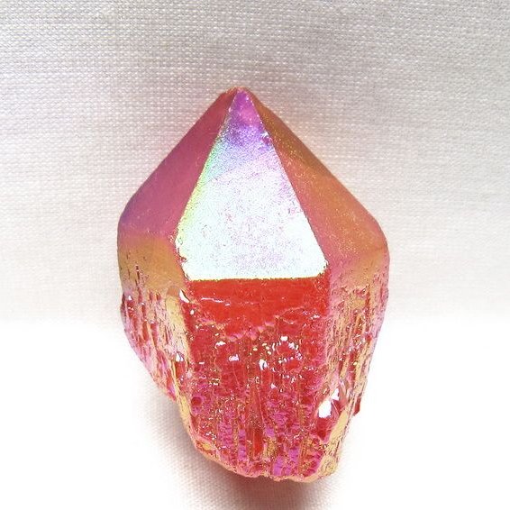 オーラクリスタル 原石 レッド エレスチャル オーラ水晶 一点物 171-8672