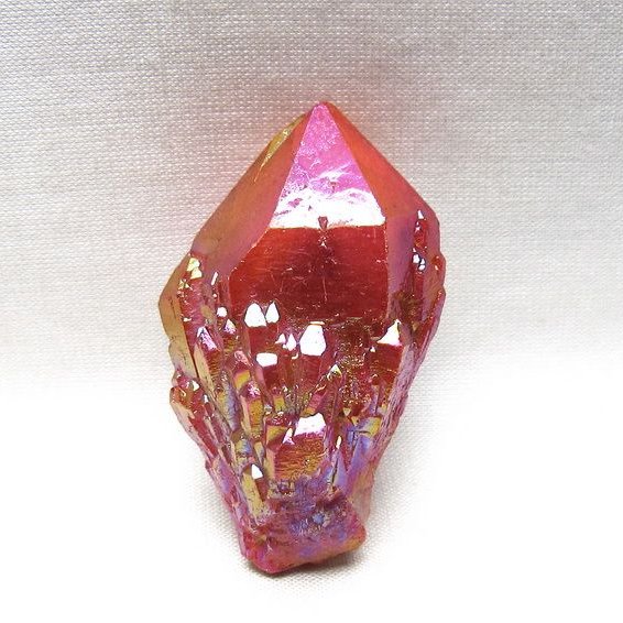 オーラクリスタル 原石 レッド エレスチャル オーラ水晶 一点物 171-8683