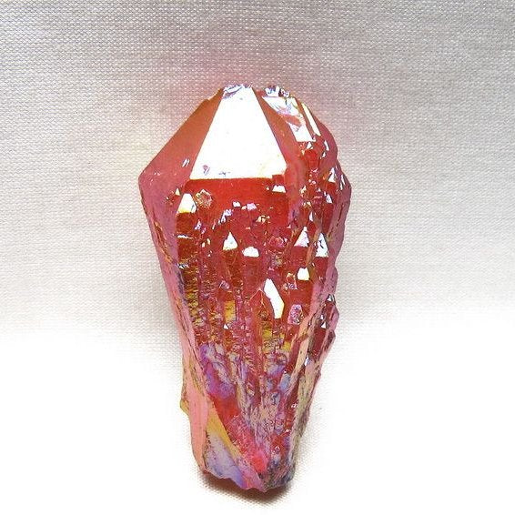 オーラクリスタル 原石 レッド エレスチャル オーラ水晶 一点物 171-8702