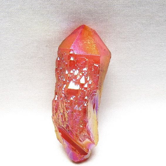 オーラクリスタル 原石 レッド エレスチャル オーラ水晶 一点物 171-8704