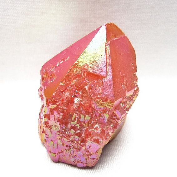 オーラクリスタル 原石 レッド エレスチャル オーラ水晶 一点物 171-8713