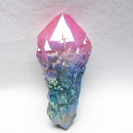 オーラクリスタル 原石 マルチカラー エレスチャル オーラ水晶 一点物 171-8722