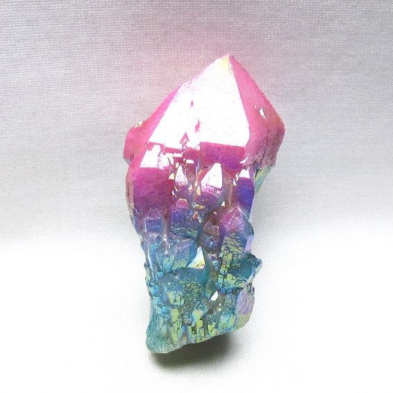 オーラクリスタル 原石 マルチカラー エレスチャル オーラ水晶 一点物 171-8726