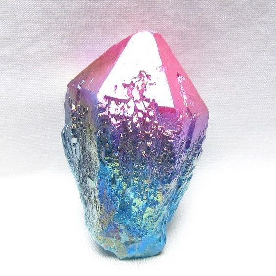 オーラクリスタル 原石 マルチカラー エレスチャル オーラ水晶 一点物 171-8729