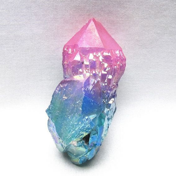 オーラクリスタル 原石 マルチカラー エレスチャル オーラ水晶 一点物 171-8731