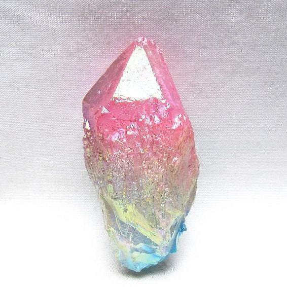 オーラクリスタル 原石 マルチカラー エレスチャル オーラ水晶 一点物 171-8733