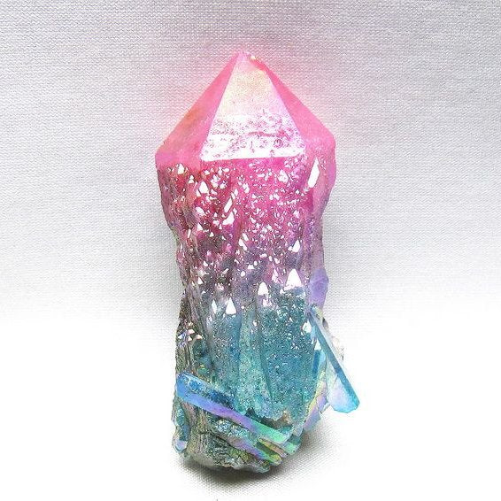 オーラクリスタル 原石 マルチカラー エレスチャル オーラ水晶 一点物 171-8734