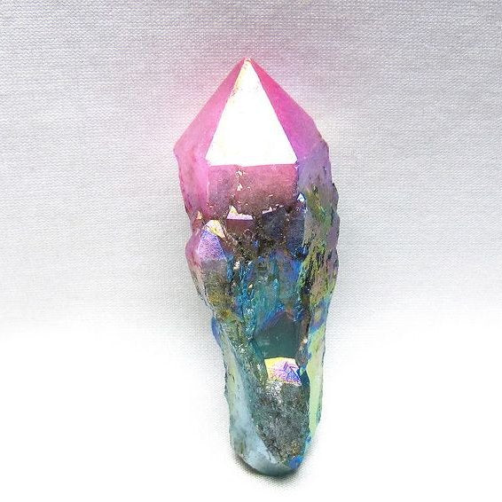 オーラクリスタル 原石 マルチカラー エレスチャル オーラ水晶 一点物 171-8735