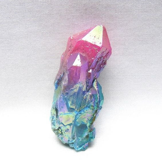 オーラクリスタル 原石 マルチカラー エレスチャル オーラ水晶 一点物 171-8741