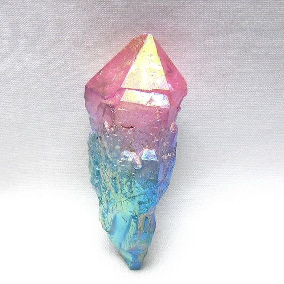 オーラクリスタル 原石 マルチカラー エレスチャル オーラ水晶 一点物 171-8742