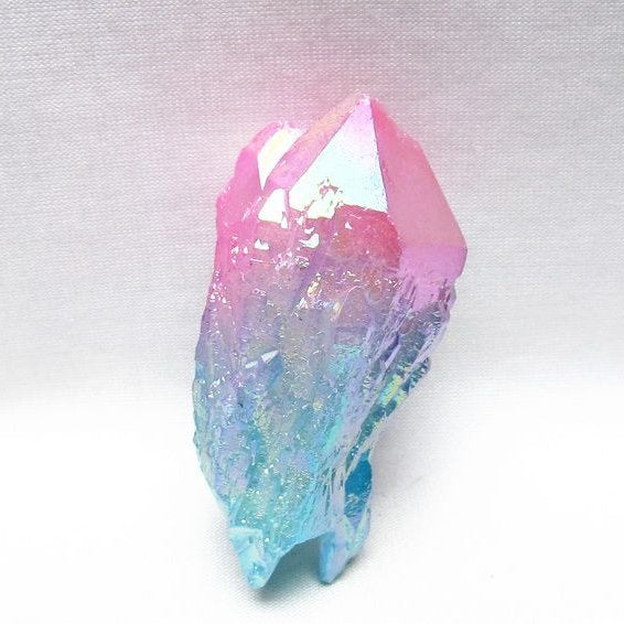 オーラクリスタル 原石 マルチカラー エレスチャル オーラ水晶 一点物 171-8748