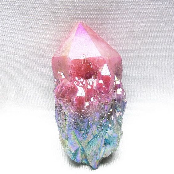 オーラクリスタル 原石 マルチカラー エレスチャル オーラ水晶 一点物 171-8752