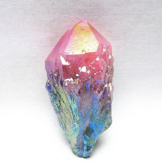 オーラクリスタル 原石 マルチカラー エレスチャル オーラ水晶 一点物 171-8754