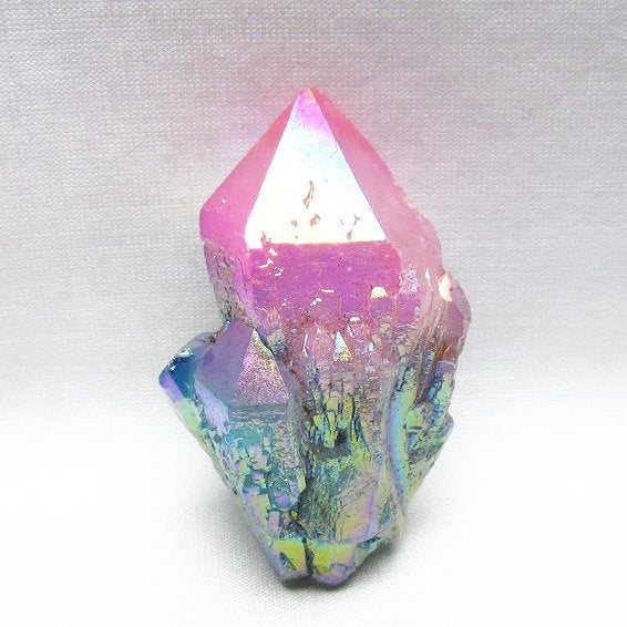 オーラクリスタル 原石 マルチカラー エレスチャル オーラ水晶 一点物 171-8755
