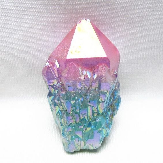 オーラクリスタル 原石 マルチカラー エレスチャル オーラ水晶 一点物 171-8759