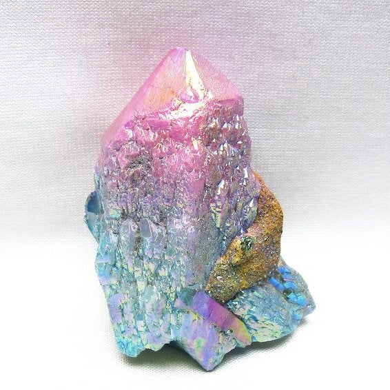 オーラクリスタル 原石 マルチカラー エレスチャル オーラ水晶 一点物 171-8760