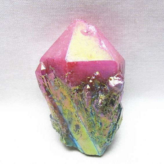 オーラクリスタル 原石 マルチカラー エレスチャル オーラ水晶 一点物 171-8762