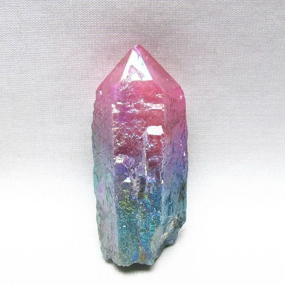 オーラクリスタル 原石 マルチカラー エレスチャル オーラ水晶 一点物 171-8766