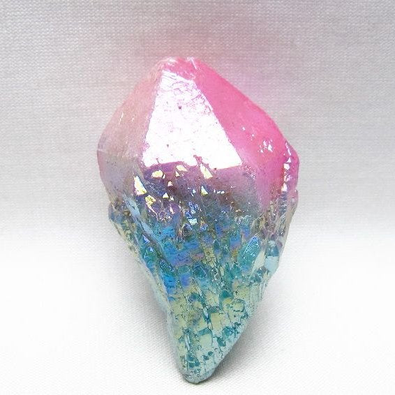 オーラクリスタル 原石 マルチカラー エレスチャル オーラ水晶 一点物 171-8768