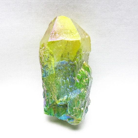 オーラクリスタル 原石 マルチカラー エレスチャル オーラ水晶 一点物 171-8773