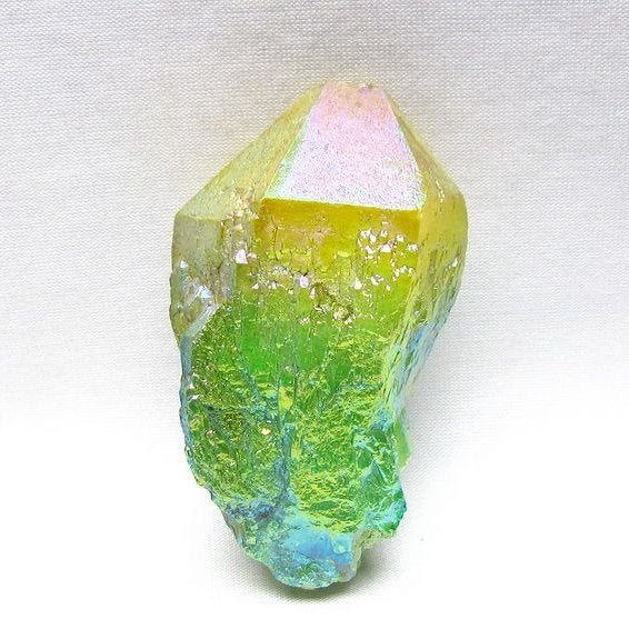 オーラクリスタル 原石 マルチカラー エレスチャル オーラ水晶 一点物 171-8791