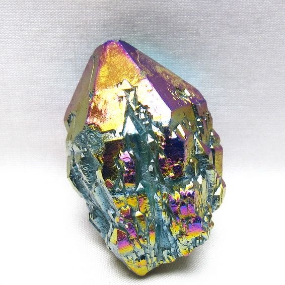 オーラクリスタル 原石 レインボーブルー エレスチャル オーラ水晶 一点物 171-8825